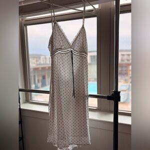 HOLLISTER Polka Dot Lace Trim Dress